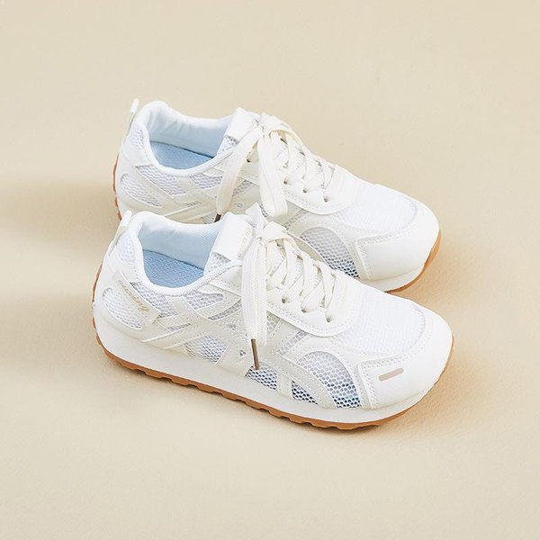 Zapatillas Nuevas Para Papá Para Mujer Verano Estudiante Deportes Running Zapatos Casuales Malla Transpirable 40 White-image