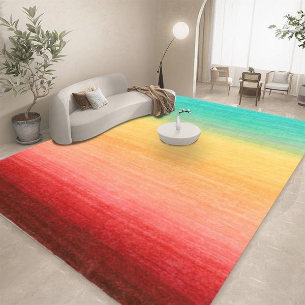 Nowoczesny Dywan Gradientowy Salon Dekoracja Domu Dywaniki Pod Sofę Dywan Do Sypialni Salon Kuchnia Stolik Kawowy Mata PodłOgowa Dywan WewnęTrzny Wycieraczka 40X60Cm-image