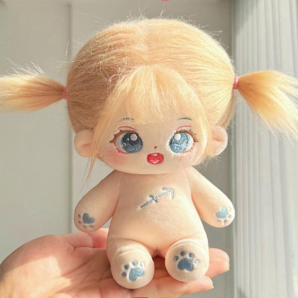 20Cm Nowa Pluszowa BawełNiana Lalka Idol Wypchana Super Gwiazda Figurka Lalki DwanaśCie Konstelacji Lalka Z Ubraniami MożNa Zmieniać Ubrania Prezent Without Skeleton-image