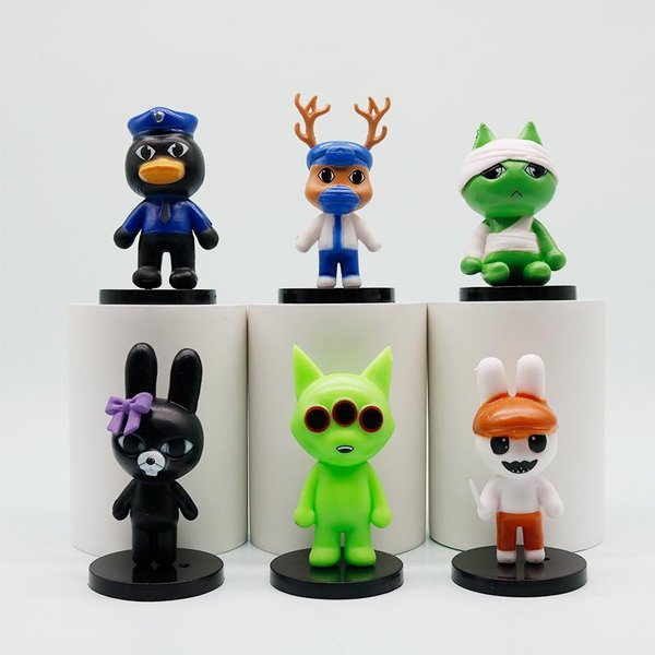 Nowa Figurka Szpital Dla ZwierząT Horror Dekoracja Domu Model Mini 6-9CM PVC Figurki Psa Kota Dekoracje Domu Ozdoby Model Zabawka Prezent-image