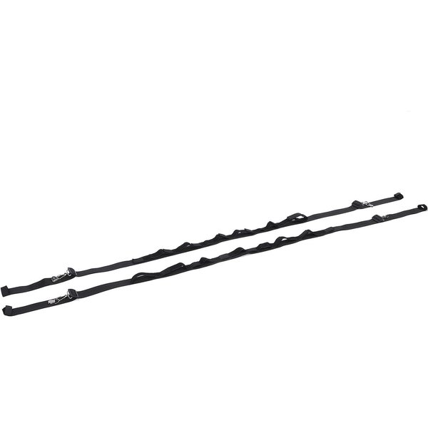 1 Par Porta CañAs De Pescar Para VehíCulo Ajustable Soporte Para CañAs De Pescar Correas CinturóN Almacenamiento De CañAs De Pescar Black-image