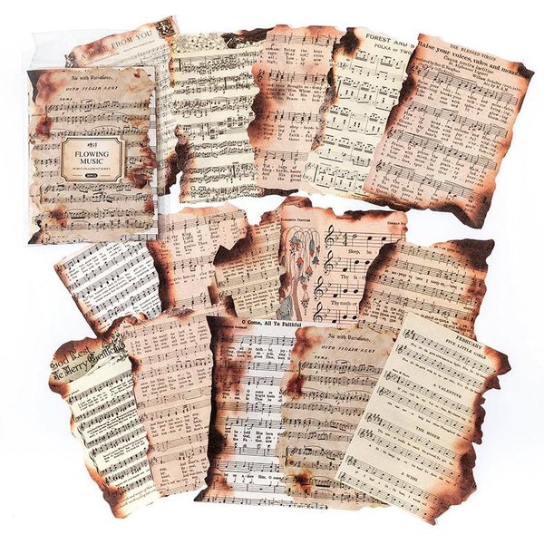 30 Szt. Vintage Journaling Scrapbooking Materiał Papier Estetyczny Dekoracyjny Papier RzemieśLniczy Antyczny Styl Retro Do PamięTnika Dziennika D-image