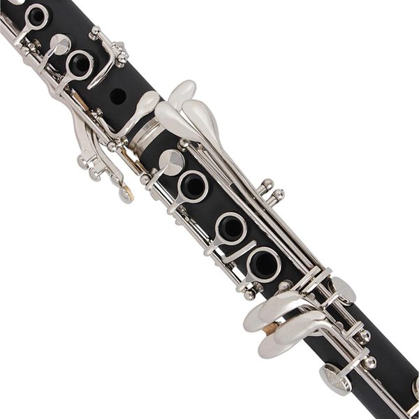 Clarinete Sib Negro Baquelita Llaves Plateadas Instrumento De Viento De Madera Con Estuche Tela De Limpieza Para CañAs Destornillador Mini-image