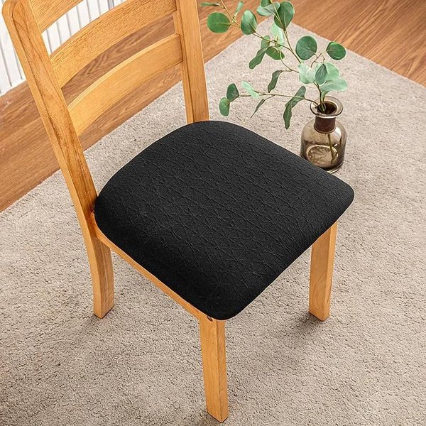 1PC Funda De Asiento Para Silla De Comedor Jacquard Funda De CojíN Para Silla Acolchada EláStica Funda Para Silla De Hotel Para Fiesta Banquete Restaurante-image