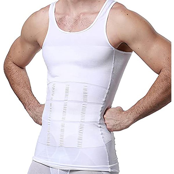 Camiseta Moldeadora Adelgazante Para Hombre, Camiseta De CompresióN Para Control De Abdomen, Camiseta Sin Mangas, Ropa Moldeadora, Capa Base, Chaleco Muscular Delgado 2XL-image