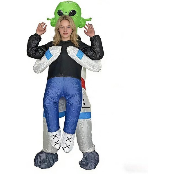 Disfraz Inflable De Alien Para Adultos - Disfraz Impermeable Para Halloween Y Fiestas Cosplay Para NiñOs Children (120-150Cm) Black-image