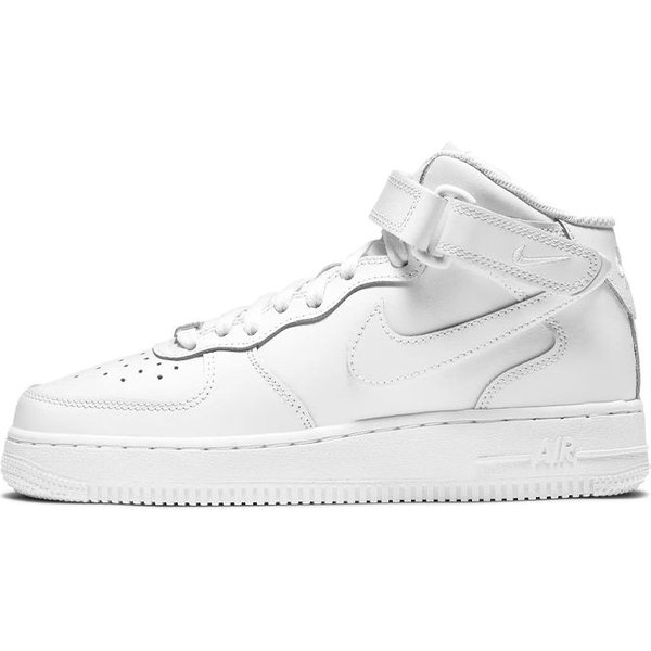 Zapatillas Nike Air Force 1 Mid LE GS Triple White Para NiñOs DH2933-111 38.5 White-image