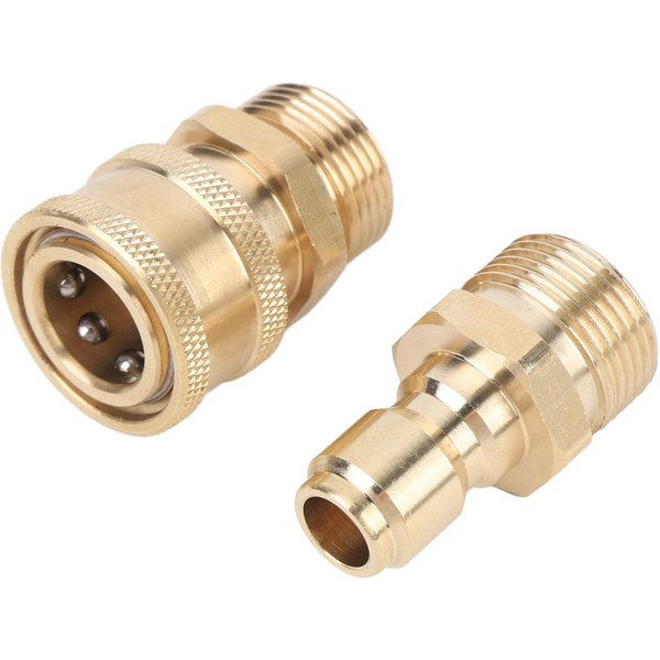 Juego De Adaptadores Para Hidrolavadora 5000 PSI LatóN M22 ConexióN De Rosca Macho Conector RáPido De 3/8-image