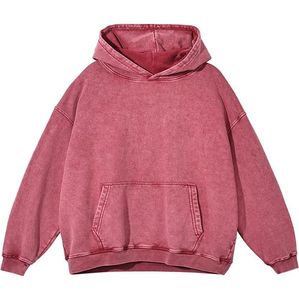 MłOdzieżOwa Wiosenno-Jesienna Sprana Kurtka Z Kapturem W Stylu Vintage, LuźNy KróJ, Retro Przystojna Bluza S Pink-image