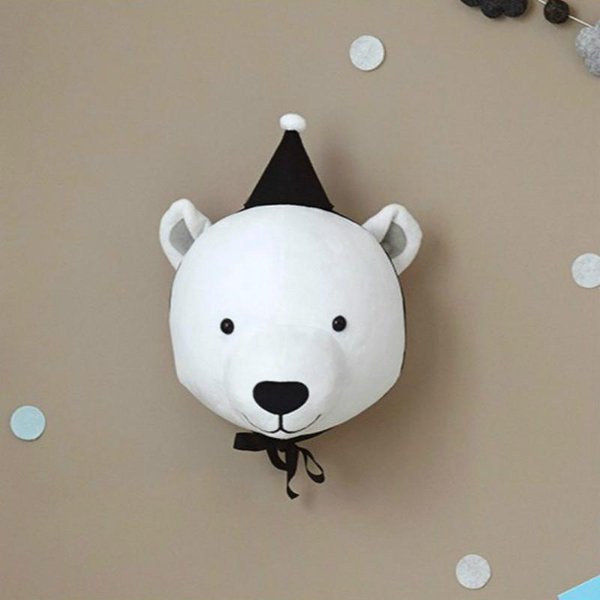 DecoracióN De Pared Cabeza De Animal Colgante De Pared Suave Estilo Ins NóRdico HabitacióN Infantil DecoracióN Creativa Colgante Elefante-image
