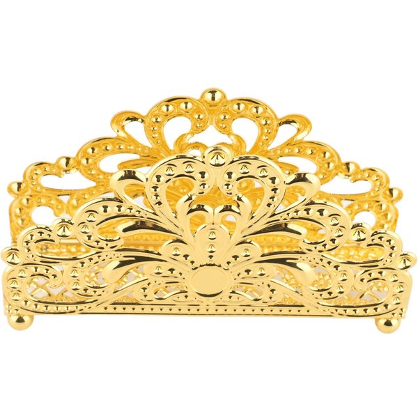Porta Servilletas De Escritorio De Hierro Dorado ArtíStico, Organizador De Servilletas De Pie Para Hotel, Restaurante, Hogar Y Comedor-image