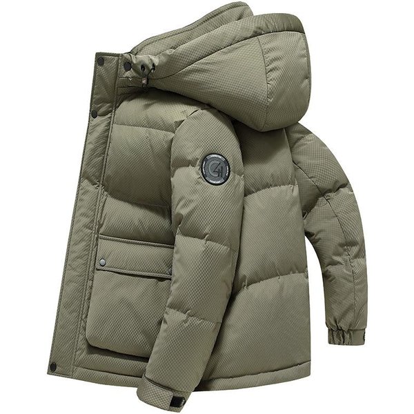 Nueva Chaqueta De Invierno De PlumóN Grueso De Longitud Media Y Larga Para Hombre, Chaqueta De PlumóN Con Capucha Informal A Prueba De FríO 4XL-image