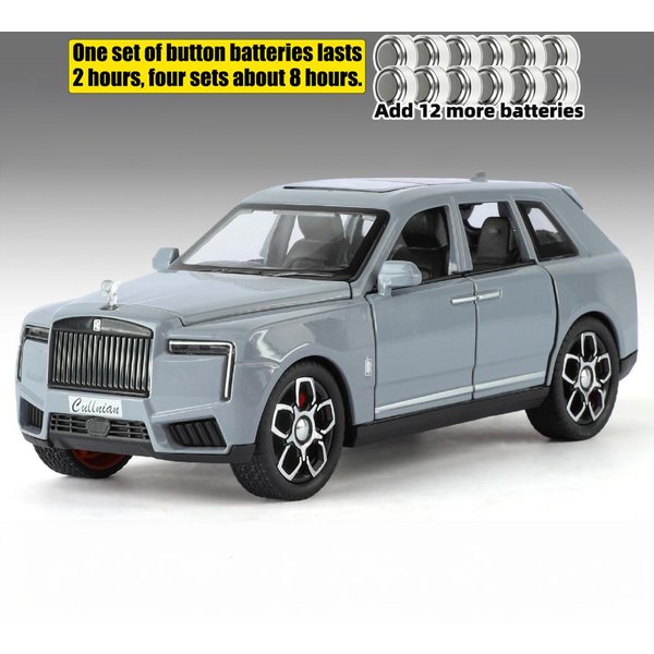 1:32 Rolls Royce Cullinan Luksusowy SUV Metalowy Odlew Model Samochodu DźWięK I ŚWiatłO Pull Back Zabawka Samochodzik Dla Dzieci Prezenty Urodzinowe Dziecko-image