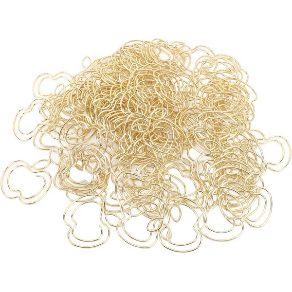 100 Piezas Clips De Papel De Frutas Lindos MarcapáGinas Clips De Papel PortáTiles Divertidos PequeñOs Con Transparente Beige-image