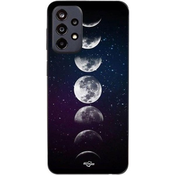 Funda - Maniacase - Samsung Galaxy A52 5G - Flexible - Negra - Luna, Fase, Noche, Estrella Negro-image