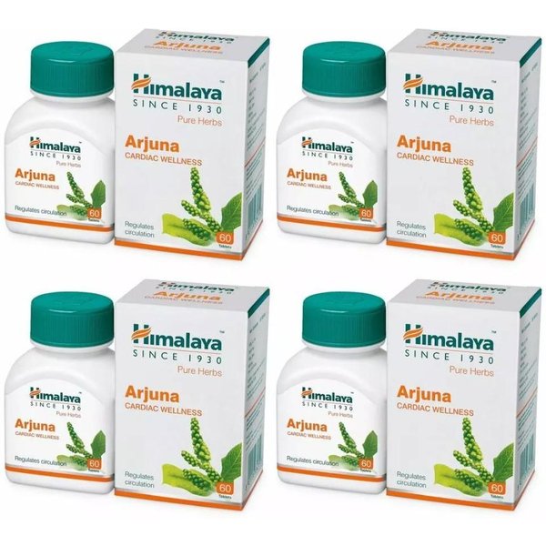 4 Opakowania X Himalaya Arjuna 60 Tabletek-image