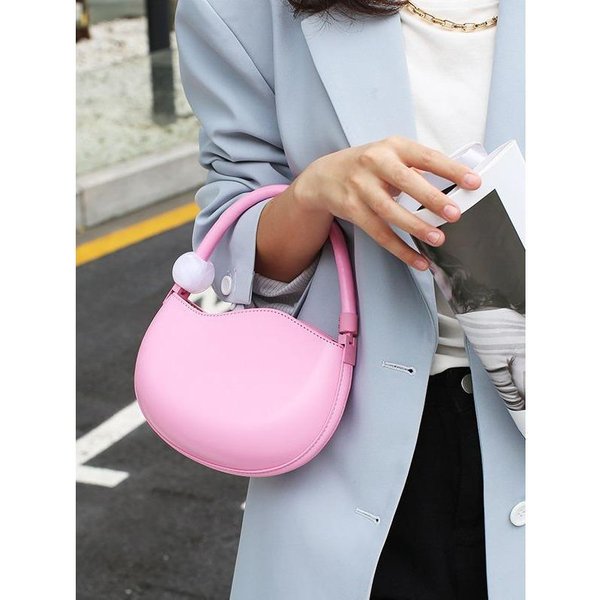 Bolso De DiseñO Retro De Nicho Europeo Y Americano, Bolso De Mano De Alta Gama Para Mujer, Lujo Ligero Y Moderno, Bolso De Caramelo Color Rosa-image