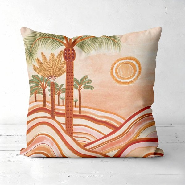 Funda De CojíN Decorativa Estilo Boho Desierto Cactus Palmera Funda Para CojíN Adecuada Para Sofá Dormitorio Coche 50X50Cm-image