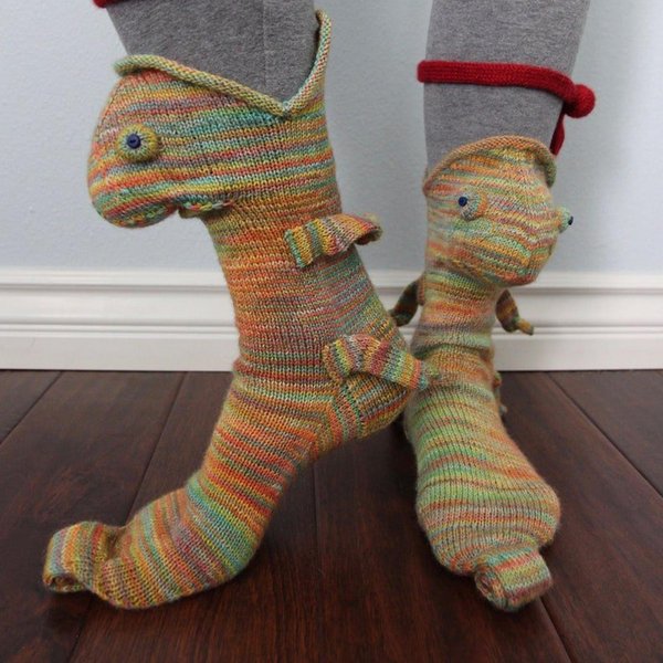 Nowość ZwierząT Dzianiny Krokodyl Skarpetki Ryby Rekin Kameleon Unisex Zimowe CiepłE Skarpety PodłOgowe Dla Kobiet MężCzyzn Prezent Na BożE Narodzenie 1 Pair-image