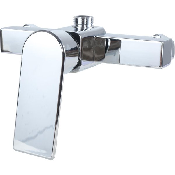 Grifo De Ducha Monomando Grifo Mezclador De BañO Grifo De Ducha Monomando De Acero Inoxidable Grifo De Ducha Montado En La Pared White-image
