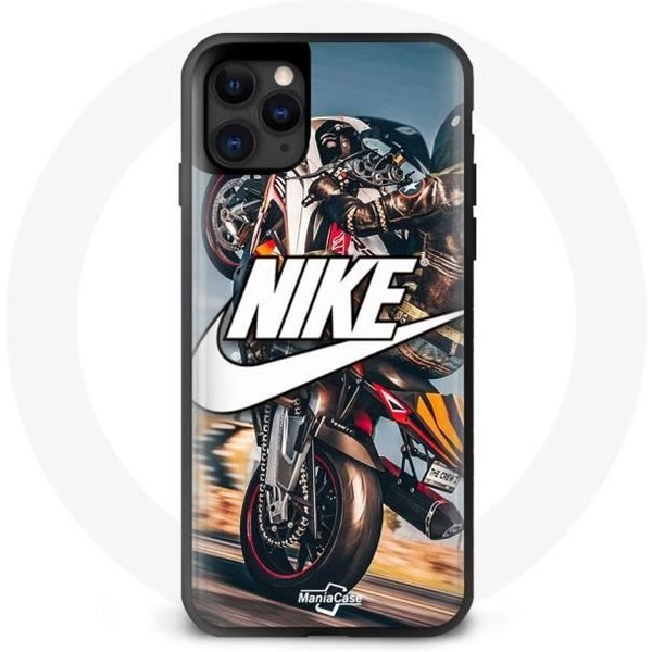 Etui - Maniacase - Iphone 13 Mini - Logo Nike - Silikonowe - MięKkie Czarny-image