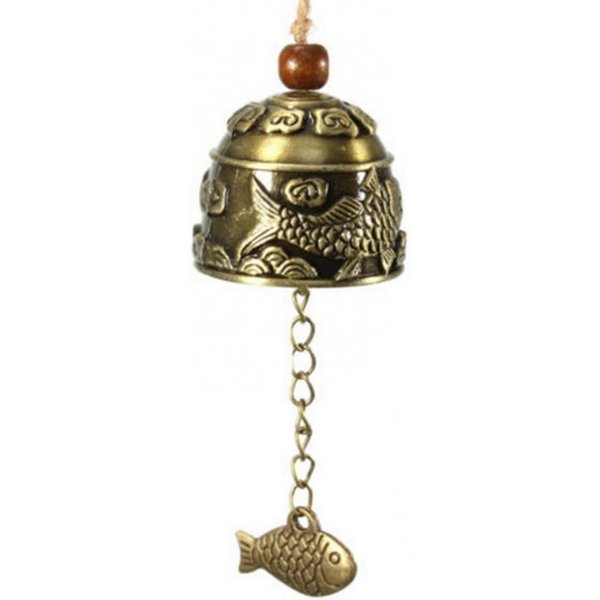 PatróN De Pez Chino Feng Shui Campana BendicióN Buena Suerte Fortuna Colgante CarrillóN De Viento Colgante Decoraciones Para El Hogar-image