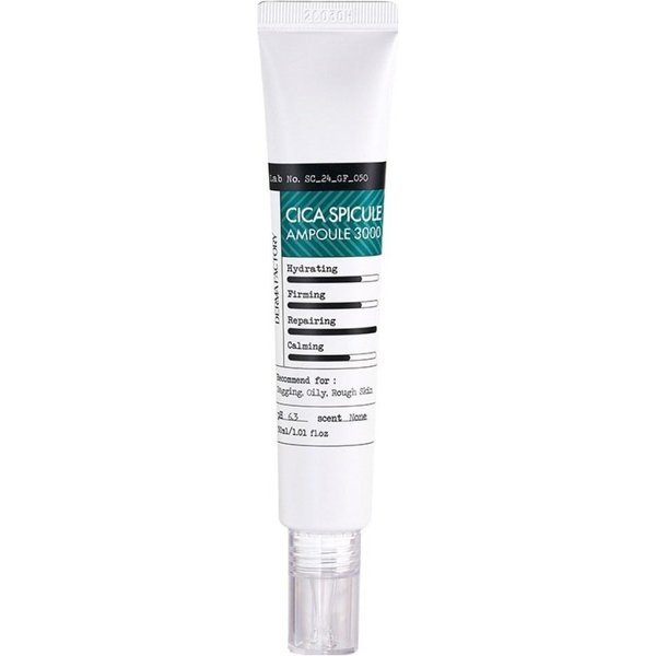Derma Factory Cica Spicule Ampoule 3000 – Cuidado De Los Poros, Refinamiento De La Textura De La Piel, Ampolla Iluminadora Y Antiarrugas, Coreana Gray-image