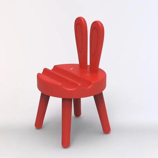 Soporte Creativo Lindo Para TeléFono Forma De Silla Soporte De Escritorio Para TeléFono Accesorios Para TeléFono MóVil Rojo-image