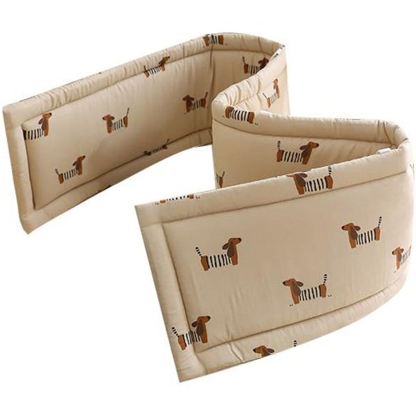 Protector De Cuna Universal Borde Suave Para Cuna Acolchado De AlgodóN Transpirable Para Cuna De Bebé Parque Infantil Cama Lateral ProteccióN Forro Seguro Para Cuna Para NiñOs NiñAs L A-image