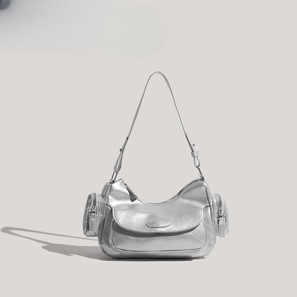 Bolso De Hombro Cruzado De Verano Con Textura Nicho Para Mujer Bolso De Mano Retro De Moda Bolso Para Auriculares Gray-image