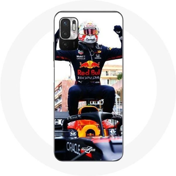 Funda Para Xiaomi Redmi Note 10 5G FóRmula 1 Max Verstappen F1 Racing Driver Negro Rojo Y Amarillo-image