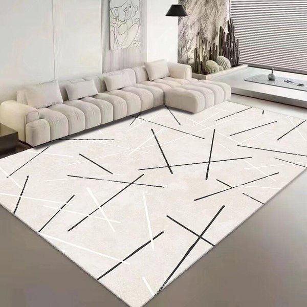 Alfombra Nueva Sala De Estar Sorpresa Silenciosa Lujo Ligero Absorbente Antiincrustante Dormitorio Senior Sofá Alfombra Mesa De Centro 140*200Cm-image