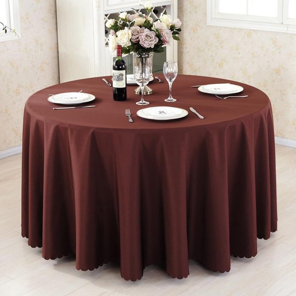 Mantel Liso De Color SóLido, Mantel Grande Para Mesa Redonda, Mantel Para Banquete De Hotel, Mantel Para Mesa Redonda De Boda 160Cm/360G-image