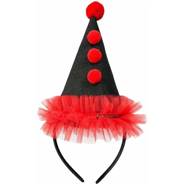 Gorro De Payaso Con Volantes, Rejilla De Puntos, Sombrero Divertido, Accesorio Para Disfraz, Diadema De Joker De Halloween, Halloween Styleg-image