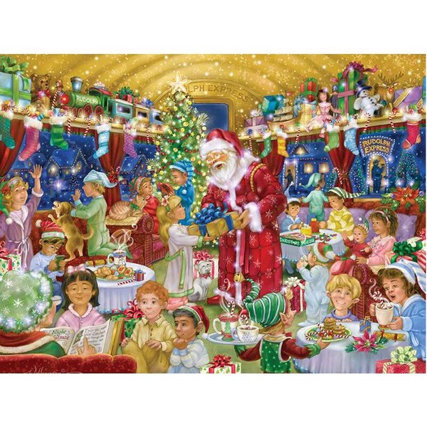 Pintura De Diamantes 5D DIY Con Taladro Redondo Completo Papá Noel Regala Mosaico Bordado 20X30CM-image