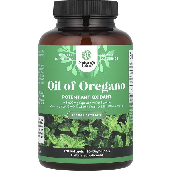 Nature's Craft, Aceite De OréGano, 120 CáPsulas Blandas (150Mg Por CáPsula Blanda)-image