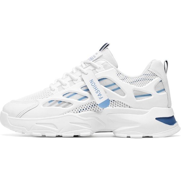 Zapatos Deportivos Casuales De Malla Transpirable Para Hombre Verano Suela Blanda Antideslizantes Para Correr Al Aire Libre Zapatos De Moda Modernos Urbanos Para Estudiantes 40 White-image