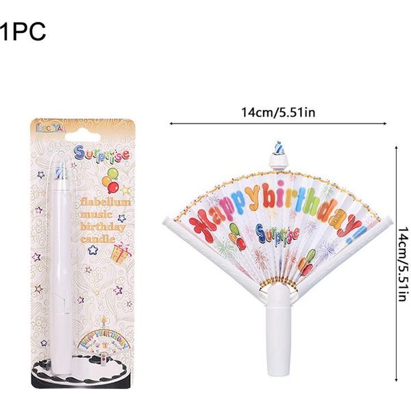 1/2/3 Szt. ŚWieczka Urodzinowa Niespodzianka Wachlarz Dzieci Happy Birthday Party Dekoracja DIY Topper Na Tort ŚWieczki ArtykułY ChłOpiec Dziewczynka Upominki-image