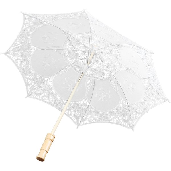 Parasol śLubny W Stylu Zachodnim, Koronkowy, Parasol Bankietowy, Sceniczny, Fotografia, Rekwizyt, MateriałY śLubne, BiałY, Rozmiar L-image
