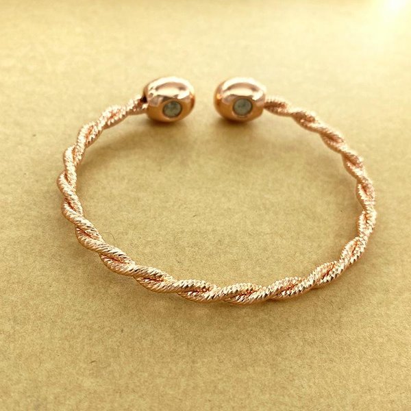 BiżUteria Europejska I AmerykańSka Bransoletka Miedziana BiżUteria Damska Bransoletka Twist Bransoletka Twist Rope Beige-image