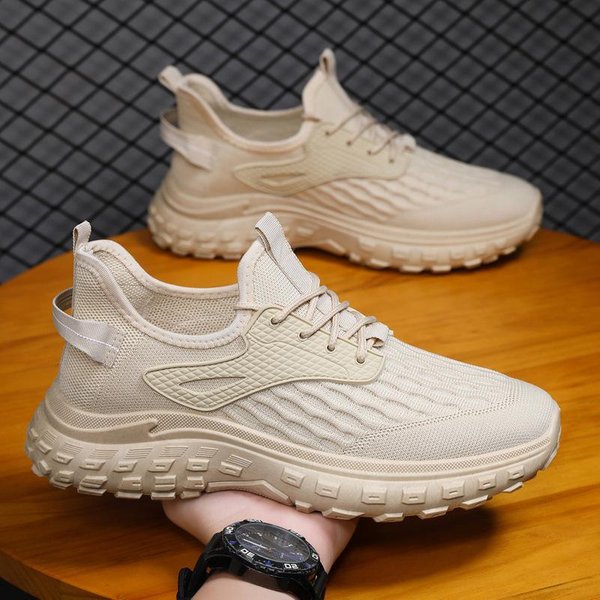 Zapatos De Hombre OtoñO Nuevo Moderno Tejido Volador Plataforma Zapatos De Papá Zapatos Casuales Para Correr Zapatos De Coco Zapatos Modernos Zapatos De Hombre 44 Orange-image