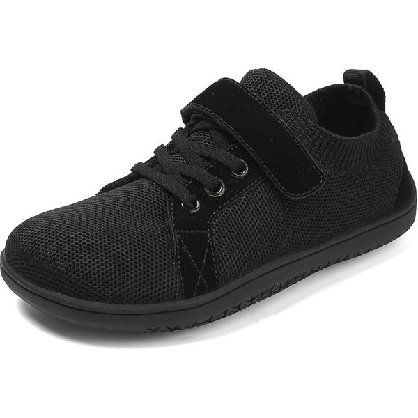 DziecięCe Buty Sportowe Z Szerokim Noskiem, OddychająCe Buty Do Chodzenia Boso, DziecięCe Elastyczne Sneakersy Casualowe, Outdoorowe Buty Treningowe, AntypośLizgowe 35 Black-image