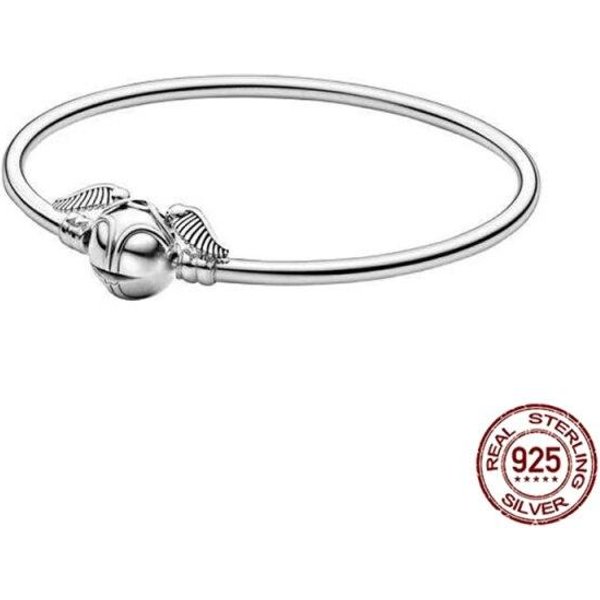 Estilo CláSico Plata De Ley 925 Ajuste Pulsera Original Para Abalorios JoyeríA DIY Moda Mujer Regalo Dorpshipping 20Cm Oro Rosa-image