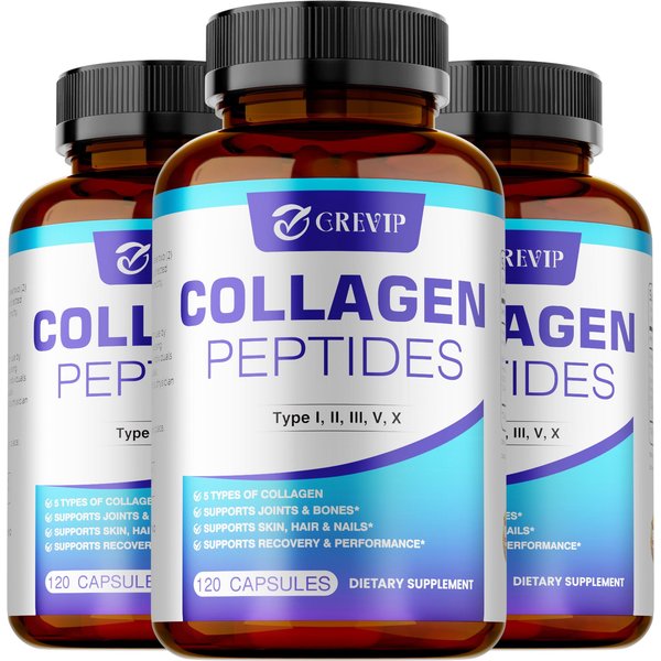 CáPsulas De ColáGeno Premium, Varios Tipos De Suplementos De ColáGeno Hidrolizado, Para El Cuidado De La Piel Y La Salud De Las Articulaciones. 120*3-image
