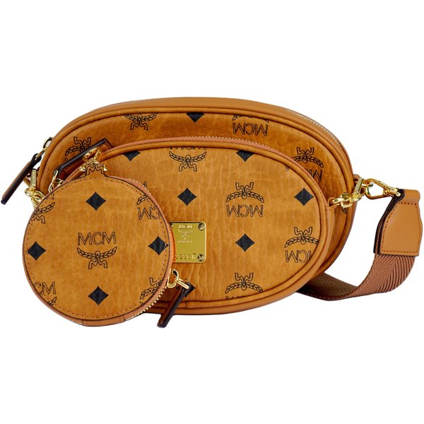 Mcm Torba Crossbody Monogram Print Wielofunkcyjna SkóRa I PłóTno Trzy-W-Jednym Damskie BrąZowy Konak MWRBSSE01CO001 Basic Set (Bag+Dust Bag)-image