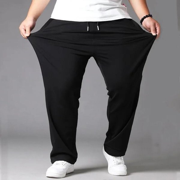 MęSkie 10XL Oversized Plus Size Czarne Spodnie Casualowe Spodnie Dresowe Elastyczna Talia Sportowe Spodnie Dresowe Baggy Spodnie MęSkie Streetwear 10XL Czarny-image