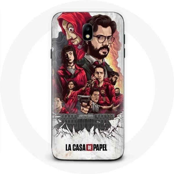 Funda - Samsung - Galaxy J3 2017 - La Casa De Papel - Flexible - Arte - ProteccióN-image