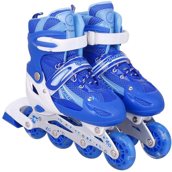 Rolki PU Dla DorosłYch, W PełNi śWiecąCe Rolki In-Line, Dla MężCzyzn I Kobiet, Rolki Z KółKami Dla Dzieci L (Size 38-41)-image