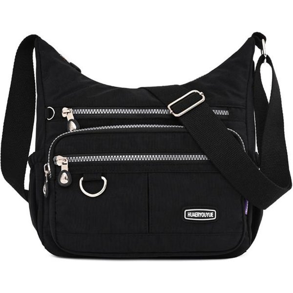 Nowa Torebka Damska Torba Na Ramię Kobieca Lekka Torba Crossbody Damska Torba Nylonowa Wodoodporna Torebka Damska Sac A Main Czarny-image