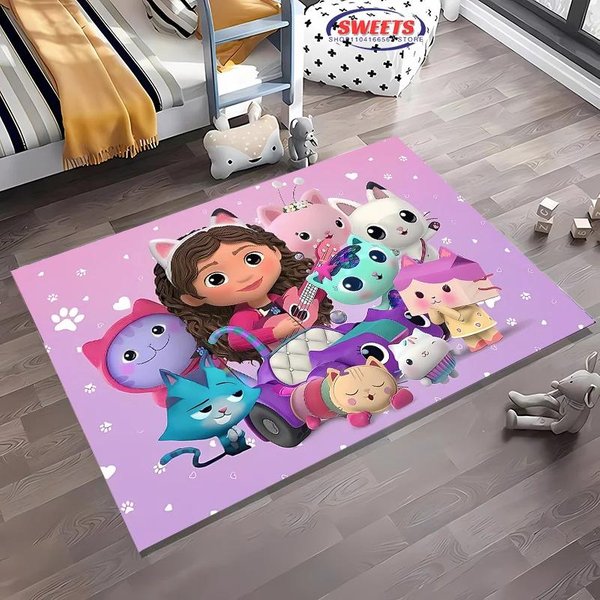 Dywanik Gabby's Dollhouse AntypośLizgowy Dywanik Dla Dzieci Salon Sypialnia Kanapa Kuchnia WytrzymałA Mata PodłOgowa Prezent 60*90Cm-image